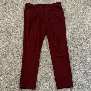 Mizzen+Main Burgundy Chinos 34Wx32L